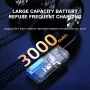 80W Cordless Car Tyre Inflator Air Compressor LCD Digital Display USB Rechargeable 3000mAh Battery for Car Motorcycle Bicycle Ball