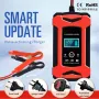 2024 Update 12V 6A Smart Car Battery Charger AC110-240V Electric Battery Charger Suitable For 12V-2Ah-100Ah Motorcycle Car SUV Dry Battery Water Battery Lead Acid