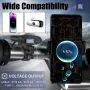 Car Charger Handlebar Mount Bracket Fast Charger 12V-24V Motorcycle USB Charger 3.4A 30W Fast Charge PD + QC3.0 IP67 Waterproof