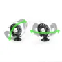 5V USB Car Fan 3 Speed Adjustment Air Cooling Colorful Light 360° Rotation Multi-function Center Console Mini Cooler