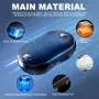 Rayhong Car Windshield Snow Removal Instrument Tool Solar/USB Power Car Window Glass Anti-Ice Snow Remove 5-12V Winter Deicing Device Molecular Interference Snow Remove Car Defroster