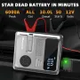 MUDIRO 6000A Car Jump Starter with Air Compressor 150PSI PD30W Fast Charge 2 LED Lights Smart Display for Cars Motorcycles 10L Diesel Engines