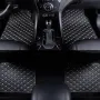4pcs Universal Leather Car Floor Mats Car Floor Mats 5 Seater Non-slip Floor Liners Interior Accessories Car Carpet Cover