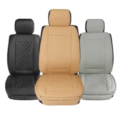 ELUTO Car Seats Cover Auto Front PU Leather Universal Cushions Deluxe Interior