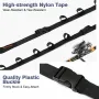 2x Vehicle Fishing Rod Rack Holder Straps Adjustable 30 to 54\ Roof Fishing Pole Storage Carrier Belt 5 Rods for SUV Truck Van
