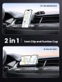 UGREEN Magnetic Cordless Car Phone Holder Charger Air Vent Suction Cup Navigation Bracket