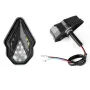 Pair 12V Diamond Shaped Dual Lights LED Motorcycle Turn Warning Waterproof Daytime Running Lamp