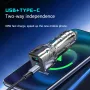 60W Car Charger Super Fast Charging Car Charger For Apple And Huawei Mobile Phones USB+Type C Dual Port Output