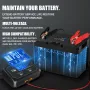 HTRC P10X2 12V 24V 10A Auto Motorcycle Battery Charger AGM Intelligent Repair Dual Channel Smart Car Battery Charger Lithium Lifepo4 Lead-Acid(AGM/Gel/SLA) for Car Boat