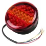 12V/24V 20LED Hamburger Rear Tail Stop Indicator Lights Round For Trailer Truck Caravan Van ATV Bus