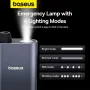 Baseus 3 in 1 Car Safety Hammer U-shaped Emergency Auto Escape Seat Belt Cutter Window Class Break with SOS LED Lamp