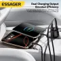 ESSAGER 140W USB-A Type-C Car Charger Multi-Protocol PD Fast Charging Digital Display Aluminum Alloy Universal Fit 12-24V Car