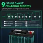 HTRC Large Power 35A 12V 24V Car Battery Charger for Moto Truck Motorcycle AGM Lead Acid PB GEL LCD Display Smart Charging