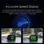 Car GPS HUD Digital Speedometer Display Green Light Plug and Play Big Font Car Electronics Accessories for All Cars