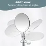 Extend 7-1/4\ to 30\ 360° Retractable Extension Rod Mirror Telescopic Inspection Detection lens Silver Pocket Clip Car Tools