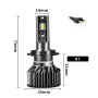 WEKEOLF Car LED Headlight H4/H7/H11/9005/9006 IP68 Waterproof High Brightness 360° Adjustable Car Lighting V2T