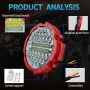 7-inch 51W Pair of Auxiliary Lights Wide Vision LED Work Light for Off-road Car SUV IP67 Waterproof White Light