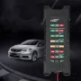 Probador de batería KINGBOLEN BM410 12~24 V, versión con pinza de cobre, para coche, digital, 6 luces LED, alternador, análisis automático de batería