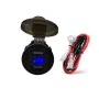 4.2A Waterproof Car 2 Port Dual USB Charger Socket Power Outlet with LED Voltmeter for 12-24V Car Boat Marine ATV Motorcycle