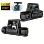 Car Dash Cam Camera Front Interior Rear 3 Lens Camera HD 1080P Car DVR with 64G Memory Card Wifi