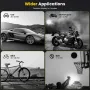150psi Cordless Electric Air Pump 4000mAh Tire Inflator Portable Air Compressor LCD Digital Display with LED Light for Car Bike Motorcycle Ball