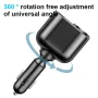 12V-24V Universal Car Charger Car Fast Charge Adapter Socket 66W USB Phone Charger 360° Rotation for iPhone Samsung Xiaomi