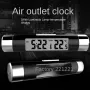 Car Air Outlet Thermometer Time Display High Precision Electronic Digital Car Clock LED Thermometer with Back Luminous