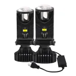 Infitary 12-36V Pair H4 LED Projector Headlight 6500K 55W Headlamp Universal for Cars and Motorcycles IP68 Waterproof