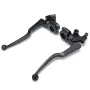 Pair Black Aluminum Motorcycle Brake & Clutch Lever For Honda CG 125 Cable Front Brake