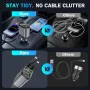 4 in 1 High Power 66W Super Fast Retractable Car Charger with Star Projector Night Light Car Mood Light for iOS and Android