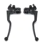 Pair Black Aluminum Motorcycle Brake & Clutch Lever For Honda CG 125 Cable Front Brake