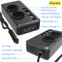 200W Car Power Inverter 12V to 220V 110V Modified Wave Smart USB Fast Charger with LCD Display 2 USB Chargers 2 Type-C Chargers