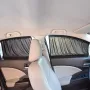2pcs Universal Car Sunshade Side Window Curtains Automatic Folding UV Protection Pure Cloth Sun Visor Covers Thermal Insulation