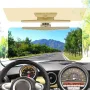 2 In 1 Car Sun Visor HD Goggles Car Day And Night Anti-Ultraviolet Anti-Glare Sunshade Sunshade Rotatable Transparent Driving Mirror