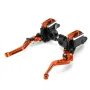 7/8\ Motorcycle Master Cylinder Hydraulic Brake Pump Clutch Handlebar Lever Reservoir Set