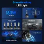 NOVSIGHT A500-T2 160W High Power 2PCS 33,000LM DC9-32V Car LED Headlights 6500K Cool White IP68 Waterproof