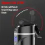 450ml 12V 24V Car Electric Kettle Cup Stainless Steel Smart Temperature Control Display Portable Travel Mug Fast Heating Adjustable Thermos Boiling Tea Brewing Warm Milk