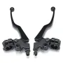 Pair Black Aluminum Motorcycle Brake & Clutch Lever For Honda CG 125 Cable Front Brake