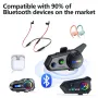 Coralme Q18 1000M Motorcycle Intercom Helmet bluetooth Headphones Music Sharing Headset