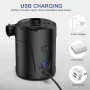 Máy bơm hơi điện 5200mAh Máy bơm hơi di động có chức năng bơm hơi/xả hơi nhanh Máy bơm điện có thể sạc lại với 3 vòi phun cho trẻ em Bể bơi phao Hồ bơi Thuyền bơm hơi