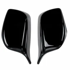 2X M Style Rear Wing Mirror Cover Cap Glossy Black For BMW E60 E61 2003-2008