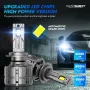 NOVSIGHT A500-N60 2PCS 40000LM/Sepasang Lampu Depan Kereta Mentol LED Rasuk Tinggi/Rendah Kit 6500K Lampu Depan IP68 Lampu Putih Kalis Air