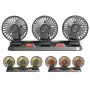 5V/12V Three-Head Car Fan Cooling Air Small Portable 2 Speeds Electric Fans with Parking Number Plate For Truck Vehicle Ship Van