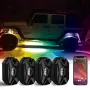 NOVSIGHT A500-RK-R3 4PCS LED RGB Off-road Chassis Lights IP68 Waterproof Rating APP Control Compatibility IOS Android