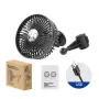 5V USB Double-headed/Single-headed Car Fan 360° Rotation 3 Speeds Low Noise Double Independent Switch