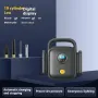 Portable Car Tire Inflator Pump 150PSI Digital Tyre Inflator Air Compressor Auto Stop Preset Pressure LCD Display Air Inflator Pump with SOS LED Light Tyre Pressure Gauge