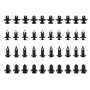 40pcs Push Pin Rivet Bumper Fender Retainer Fastener Bumper Mud Flaps Clip Kit