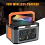 [EU/USA Direct]Foursun 1500W（3000W Peak） Portable Power Station 1598.4Wh with 2 AC Outlets Wireless Charge 65W PD Solar Generator for Home Backup Emergency Outdoor Camping