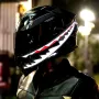 EL LED Motorcycle Helmet Light Strip Waterproof Bar Flashing Stripe Shark Mouth Night Signal Luminous Durable