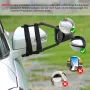 Pair Car Extend Rear View Mirrors Adjustable Additional Exterior Mirror for All Standard Vehicles RVs Caravan Car Trailer Towing Mirrors